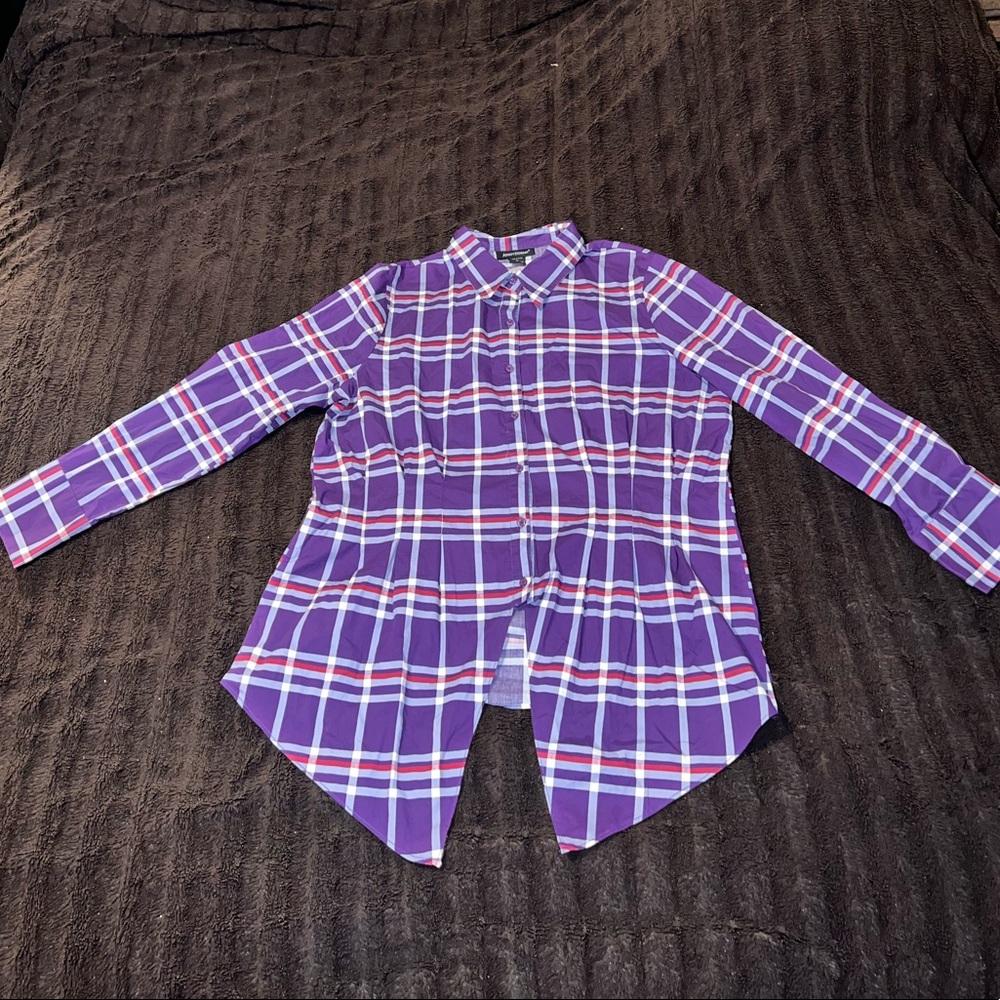 Plaid Button Up Top